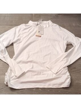 Calia white mock neck long sleeve rash guard size medium